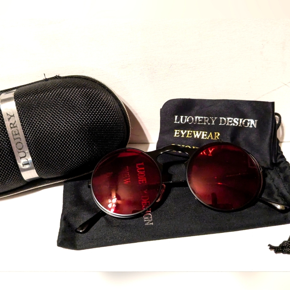 NWOT • Retro Red 80's Flip-Up Sunglasses